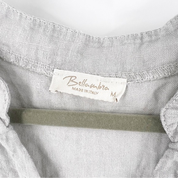 Bellambra Italy Linen Dress LT GREY TIERED SIZE MEDIUM - Picture 2 of 7